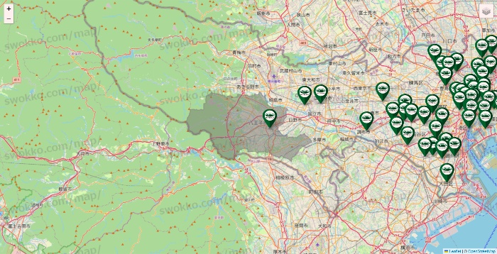 東京都の珈琲館の店舗地図