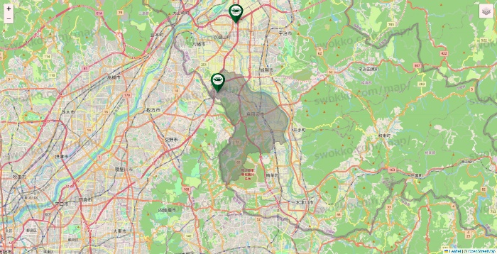 京都府の珈琲館の店舗地図