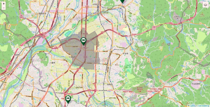 京都府の珈琲館の店舗地図