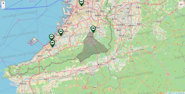 大阪府の珈琲館の店舗地図