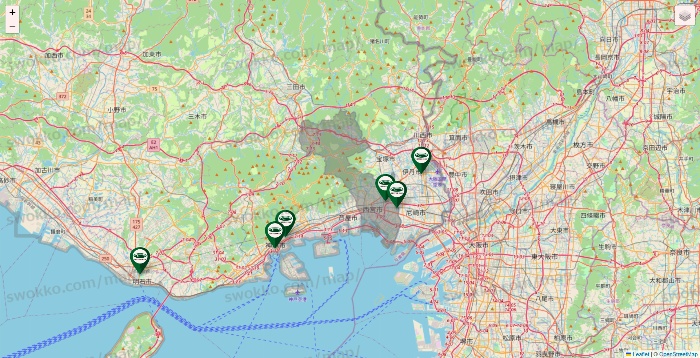 兵庫県の珈琲館の店舗地図