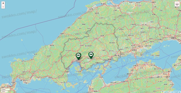 広島県の珈琲館の店舗地図