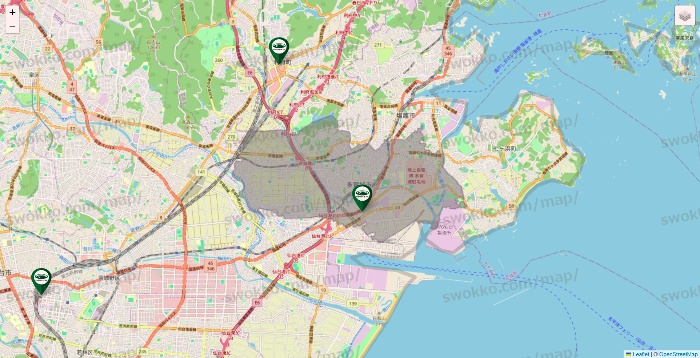 宮城県の珈琲館の店舗地図