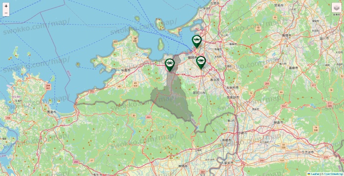 福岡県の珈琲館の店舗地図