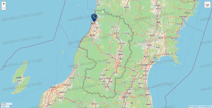 山形県のコミック・バスターの店舗地図