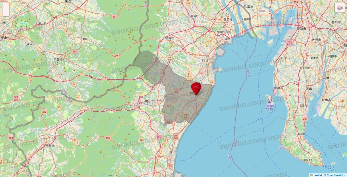 三重県のコナミスポーツクラブの店舗地図