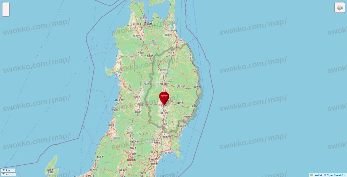 岩手県のコナミスポーツクラブの店舗地図