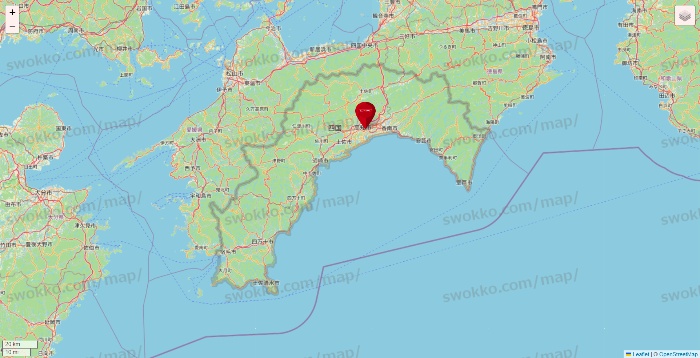 高知県のコナミスポーツクラブの店舗地図