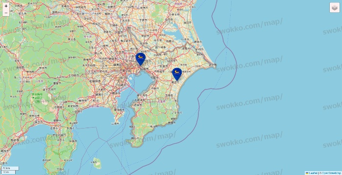 千葉県のコート・ダジュールの店舗地図