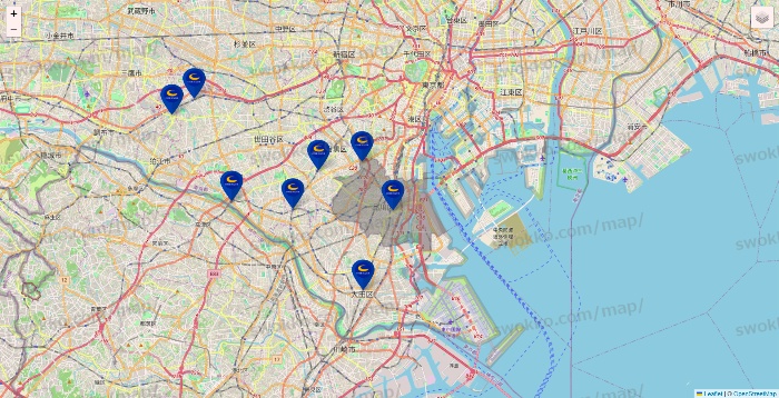 東京都のコート・ダジュールの店舗地図