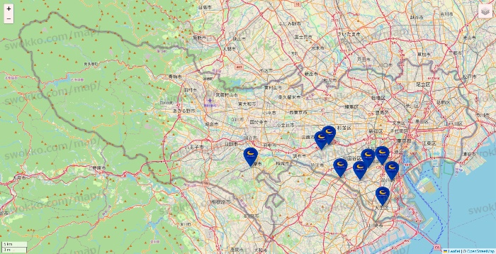 東京都のコート・ダジュールの店舗地図