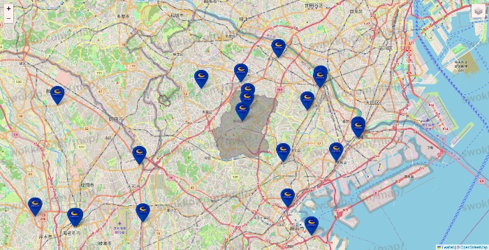 神奈川県のコート・ダジュールの店舗地図