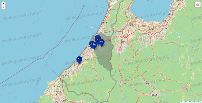 石川県のコート・ダジュールの店舗地図