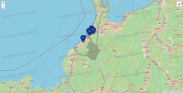 石川県のコート・ダジュールの店舗地図