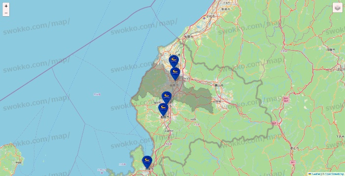 福井県のコート・ダジュールの店舗地図