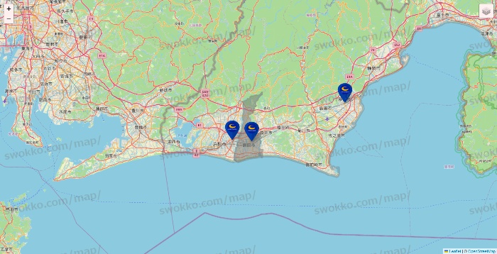 静岡県のコート・ダジュールの店舗地図