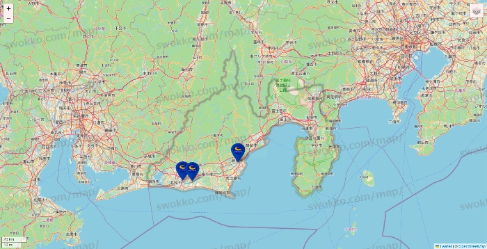 静岡県のコート・ダジュールの店舗地図