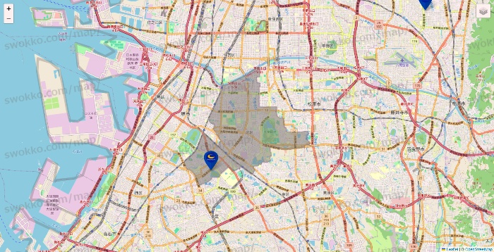 大阪府のコート・ダジュールの店舗地図
