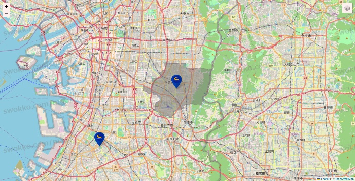 大阪府のコート・ダジュールの店舗地図