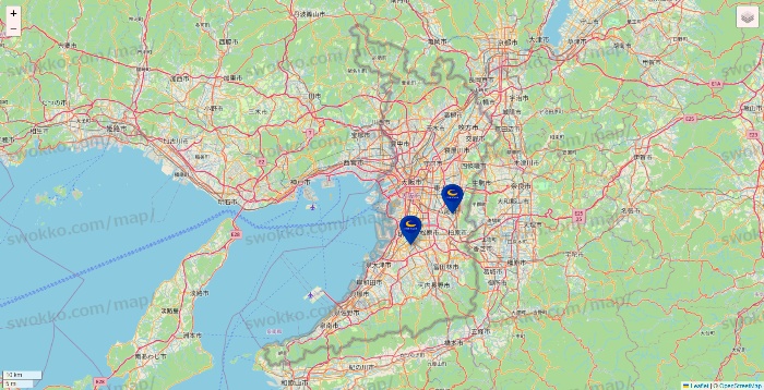 大阪府のコート・ダジュールの店舗地図