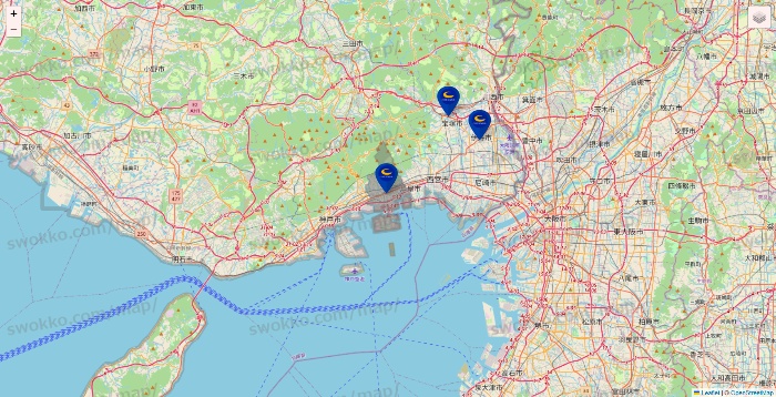 兵庫県のコート・ダジュールの店舗地図