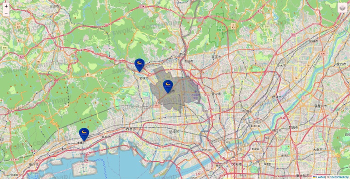 兵庫県のコート・ダジュールの店舗地図