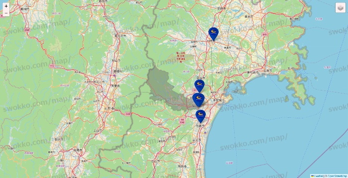 宮城県のコート・ダジュールの店舗地図