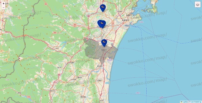 宮城県のコート・ダジュールの店舗地図