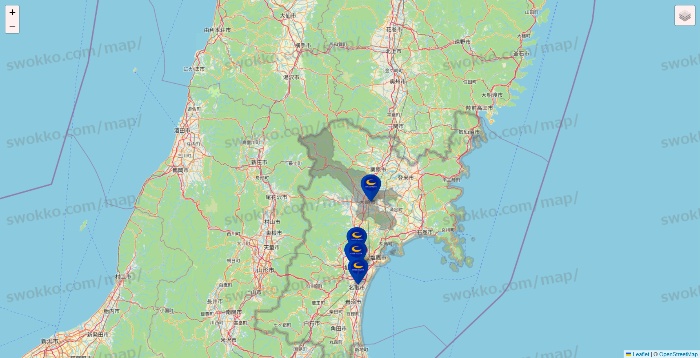 宮城県のコート・ダジュールの店舗地図