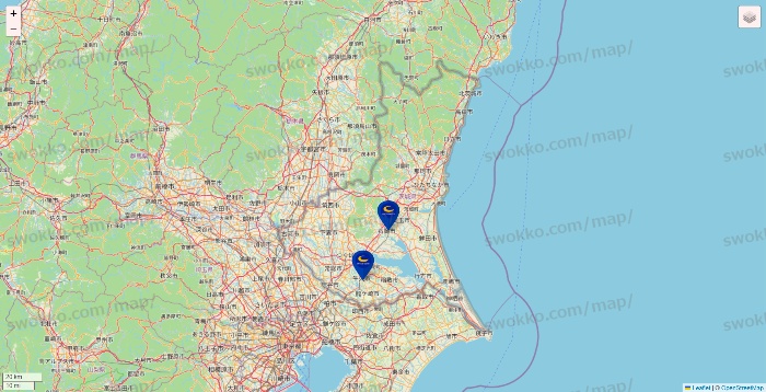 茨城県のコート・ダジュールの店舗地図