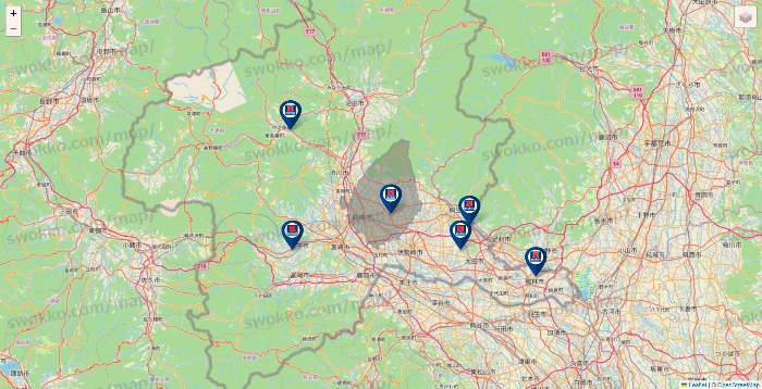群馬県のクリエイトSDの店舗地図