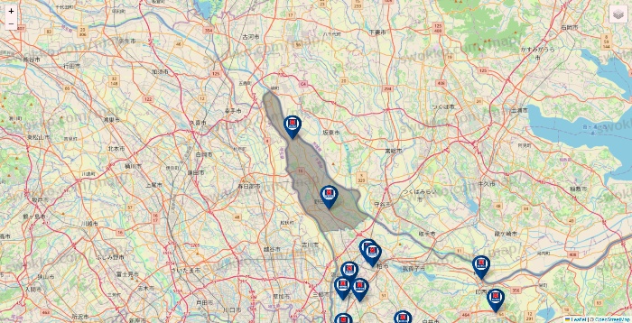 千葉県のクリエイトSDの店舗地図