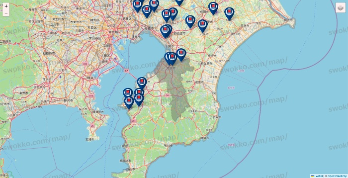 千葉県のクリエイトSDの店舗地図
