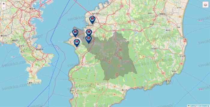 千葉県のクリエイトSDの店舗地図