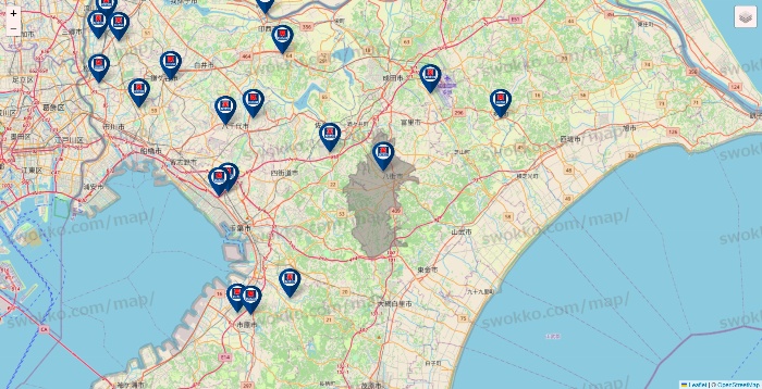 千葉県のクリエイトSDの店舗地図
