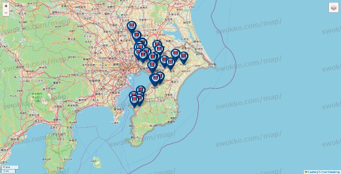 千葉県のクリエイトSDの店舗地図