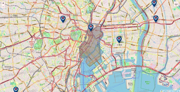 東京都のクリエイトSDの店舗地図