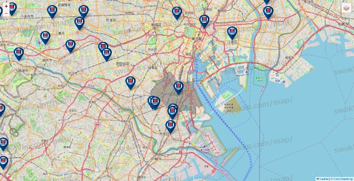 東京都のクリエイトSDの店舗地図