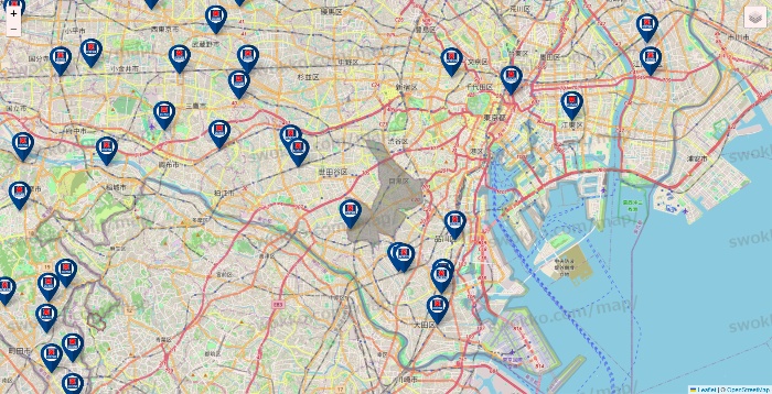 東京都のクリエイトSDの店舗地図
