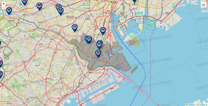 東京都のクリエイトSDの店舗地図