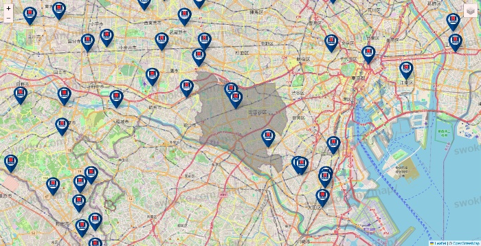 東京都のクリエイトSDの店舗地図
