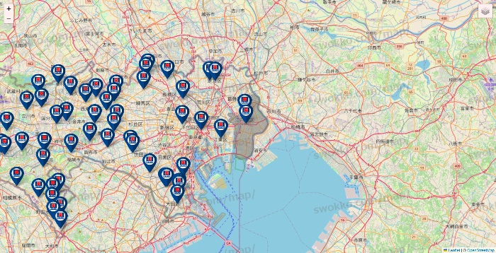 東京都のクリエイトSDの店舗地図