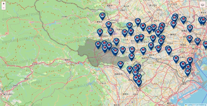 東京都のクリエイトSDの店舗地図