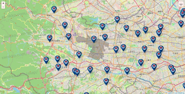 東京都のクリエイトSDの店舗地図