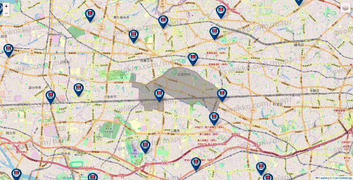 東京都のクリエイトSDの店舗地図