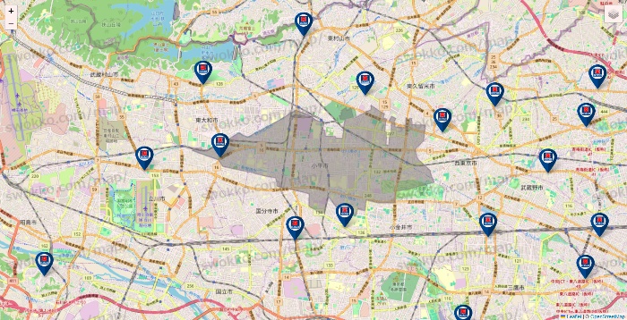 東京都のクリエイトSDの店舗地図