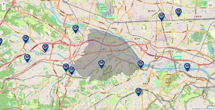 東京都のクリエイトSDの店舗地図