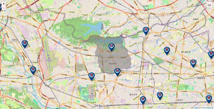 東京都のクリエイトSDの店舗地図