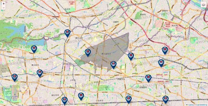 東京都のクリエイトSDの店舗地図
