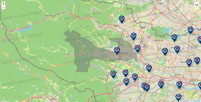 東京都のクリエイトSDの店舗地図